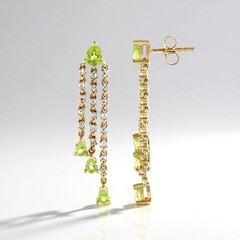 Orecchini in argento con Peridoto