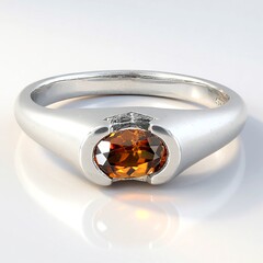 Anello in argento con Zircone Cioccolato