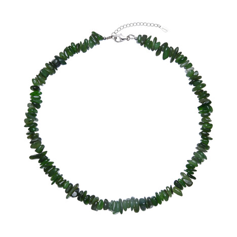 Nephrit-Silberhalskette
