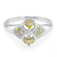 Fancy-Diamant-Silberring