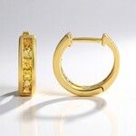 Orecchini in argento con Zaffiro Ceylon Giallo