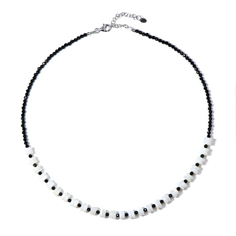 Collier en argent et Spinelle noir