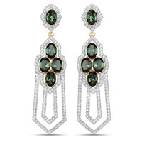 Orecchini in oro con Tormalina Verde Brasiliana (SUHANA)