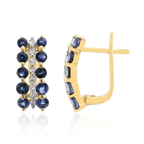 Orecchini in oro con Zaffiro Kanchanaburi
