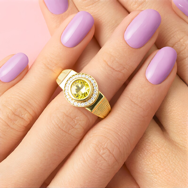 Gelber Beryll-Silberring