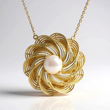 9K Welo Opal Gold Necklace (Ornaments by de Melo)