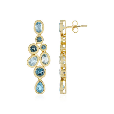 Swiss Blue Topaz Silver Earrings