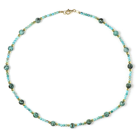 Zilveren halsketting met Gouden Hematieten (Riya)