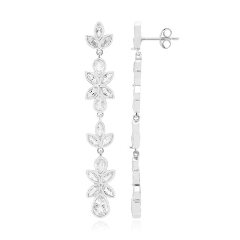 Orecchini in argento con Topazio Bianco