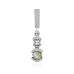 Pendentif en argent et Chrysobéryl œil-de-chat