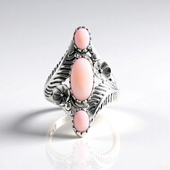 Bague en argent et Opale rose (Desert Chic)