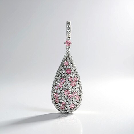 Ciondolo in argento con Tormalina Rosa Nigeriana