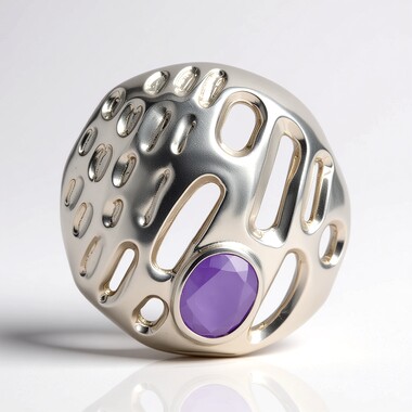 Lavender Jadeite Silver Pendant (MONOSONO COLLECTION)