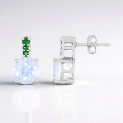 Orecchini in argento con Quarzo Blue Moon