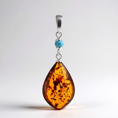 Ciondolo in argento con Ambra Baltica Cognac (dagen)