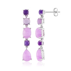 Boucles d'oreilles en argent et Quartz lilas