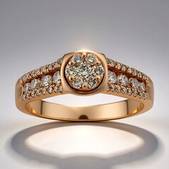 Anello in oro con Diamante Rose de France SI1 di Argyle (Annette)