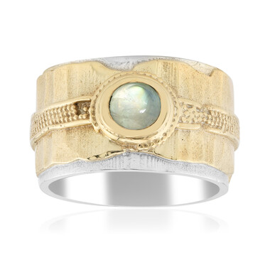 Zilveren ring met een witte maansteen (Jones Lee)