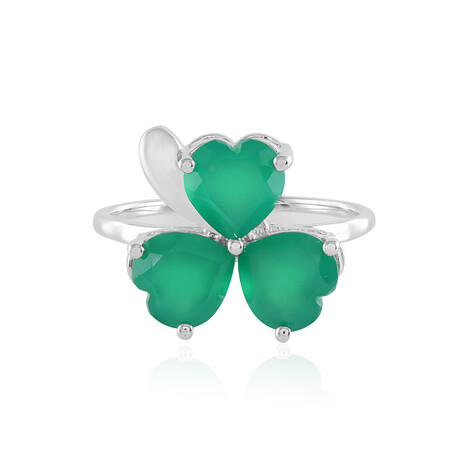 Green Onyx Silver Ring