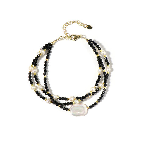 Edelstein-Silberarmband