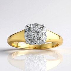 Anello in oro con Diamante VVS1 (G) (Annette)