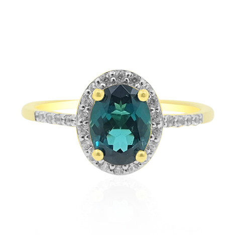 Anello in oro con Indicolite Brasiliana