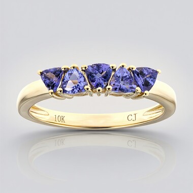 Bague en or et Tanzanite AAA