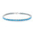 Neonblauer Apatit-Silberarmband