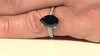 Zilveren ring met een zwarte spinel