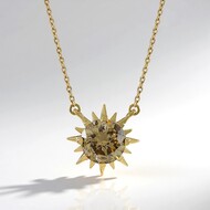 Gouden halsketting met een I2 Champagne Diamant (de Melo Gold)