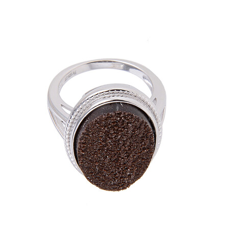Anello in argento con Legno Drusa Zwenkau