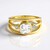 Bague en argent et Topaze blanche