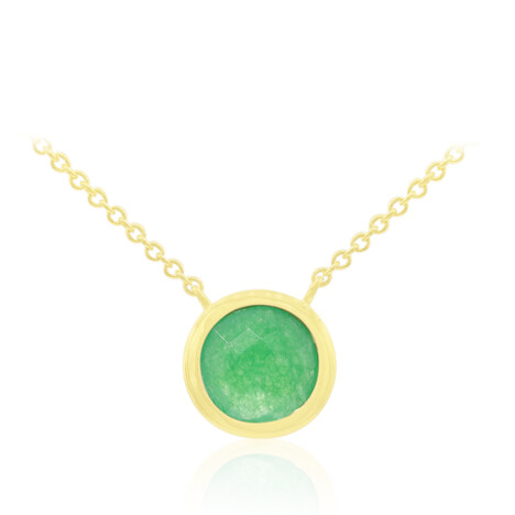 Collana in argento con Giada Verde