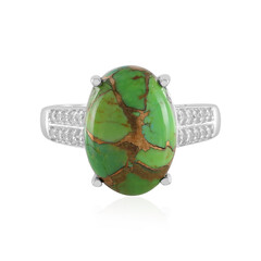 Anello in argento con Turchese Kingman Mohave Verde