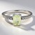 Anello placcato in platino con Kunzite Canarino