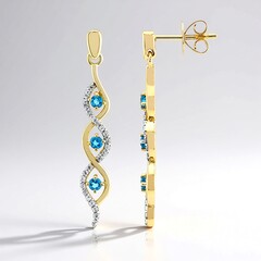 Orecchini in oro con Haüyne