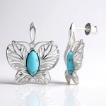 Orecchini in argento con Turchese (dagen)