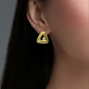 Boucles d'oreilles en argent et Diamant I1 (G) (Annette)