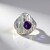 Anello in argento con Ametista Siberiana (SAELOCANA)