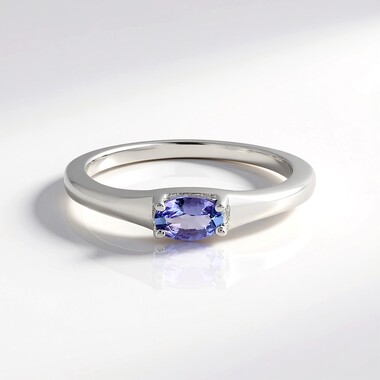 Anillo en plata con Tanzanita