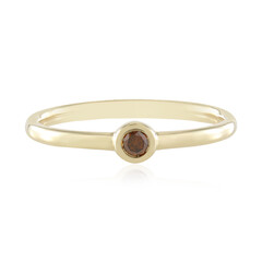 Anello in oro con Diamante Rosso I2