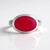 Bague en argent et Calcedoine framboise
