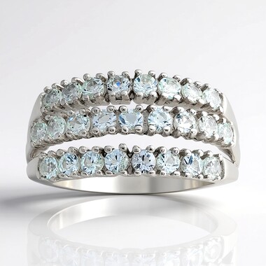 Zilveren ring met amblygonieten
