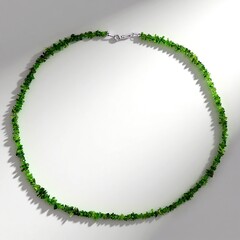 Collana in argento con Diopside Russo