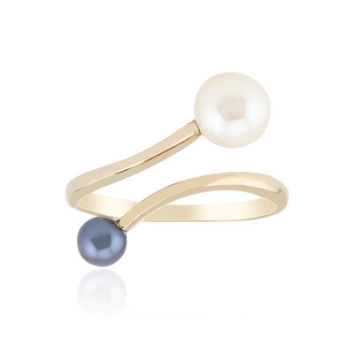 Bague en argent et Perle blanche de culture d'eau douce