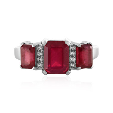 Bague en argent et Rubis de Madagascar
