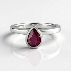 Anello in argento con Rubino del Madagascar