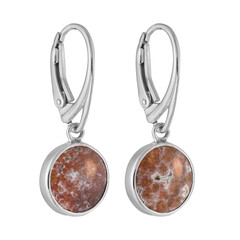 Boucles d'oreilles en argent et Jaspe de Banten