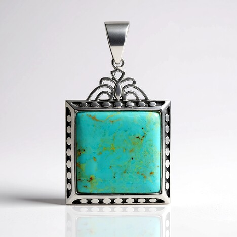Ciondolo in argento con Turchese Kingman Mohave Blu (Jones Lee)