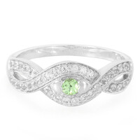 Anello in argento con Granato Menta Merelani